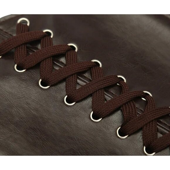 2/$30 Chocolate Brown Criss Cross Tie Elastic Belt - Picture 9 of 12